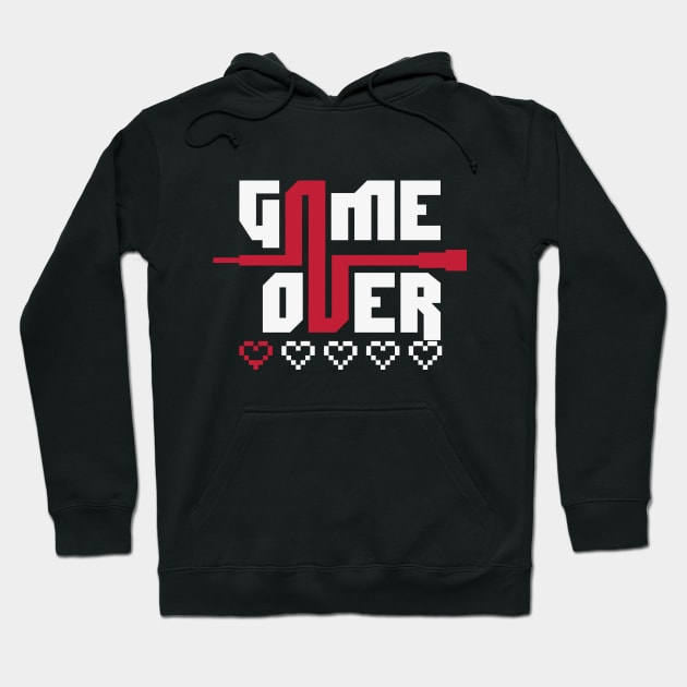 game over (fondo negro) Hoodie by FamiFriki_V